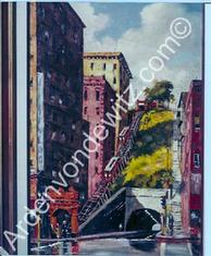 #1 Angels Flight 30 x 48 Oil, painted in 1958