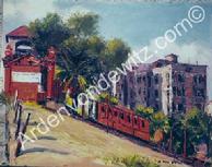 #22 Angels Flight Railway 16 x 20 Oil, Painted in 1959