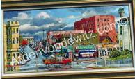 #23 Rainy Day at 3rd and Grand 24 x 48 Oil, painted in 1962